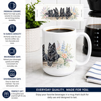 Belgian Sheepdog Ceramic Coffee Mug 15 oz Decorative Large C Handle Mug Cup for Tea, Cocoa Hot Chocolate