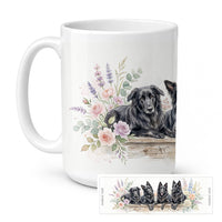 Belgian Sheepdog Ceramic Coffee Mug 15 oz Decorative Large C Handle Mug Cup for Tea, Cocoa Hot Chocolate