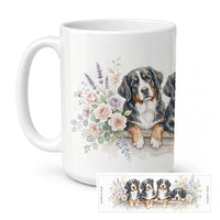 Bernese Mountain Dog Ceramic Coffee Mug 15 oz Decorative Large C Handle Mug Cup for Tea, Cocoa Hot Chocolate