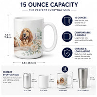 Bloodhound Ceramic Coffee Mug 15 oz Decorative Large C Handle Mug Cup for Tea, Cocoa Hot Chocolate
