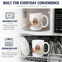 Bloodhound Ceramic Coffee Mug 15 oz Decorative Large C Handle Mug Cup for Tea, Cocoa Hot Chocolate