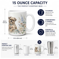 Brussels Griffon Ceramic Coffee Mug 15 oz Decorative Large C Handle Mug Cup for Tea, Cocoa Hot Chocolate