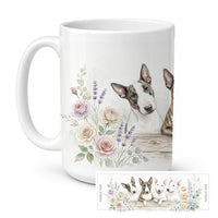 Bull Terrier Ceramic Coffee Mug 15 oz Decorative Large C Handle Mug Cup for Tea, Cocoa Hot Chocolate