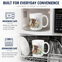 Bullmastiff Ceramic Coffee Mug 15 oz Decorative Large C Handle Mug Cup for Tea, Cocoa Hot Chocolate