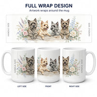 Cairn Terrier Ceramic Coffee Mug 15 oz Decorative Large C Handle Mug Cup for Tea, Cocoa Hot Chocolate