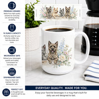 Cairn Terrier Ceramic Coffee Mug 15 oz Decorative Large C Handle Mug Cup for Tea, Cocoa Hot Chocolate
