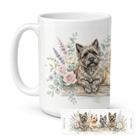 Cairn Terrier Ceramic Coffee Mug 15 oz Decorative Large C Handle Mug Cup for Tea, Cocoa Hot Chocolate