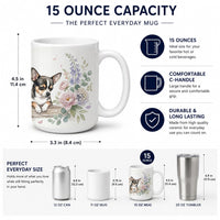 Chihuahua Ceramic Coffee Mug 15 oz Decorative Large C Handle Mug Cup for Tea, Cocoa Hot Chocolate
