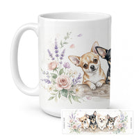Chihuahua Ceramic Coffee Mug 15 oz Decorative Large C Handle Mug Cup for Tea, Cocoa Hot Chocolate