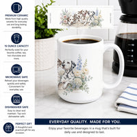 Dalmatian Ceramic Coffee Mug 15 oz Decorative Large C Handle Mug Cup for Tea, Cocoa Hot Chocolate