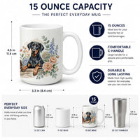 Doberman Pinscher Ceramic Coffee Mug 15 oz Decorative Large C Handle Mug Cup for Tea, Cocoa Hot Chocolate