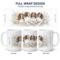 English Springer Spaniel Ceramic Coffee Mug 15 oz Decorative Large C Handle Mug Cup for Tea, Cocoa Hot Chocolate