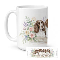 English Springer Spaniel Ceramic Coffee Mug 15 oz Decorative Large C Handle Mug Cup for Tea, Cocoa Hot Chocolate