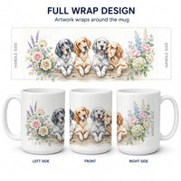 English Springer Spaniel Ceramic Coffee Mug 15 oz Decorative Large C Handle Mug Cup for Tea, Cocoa Hot Chocolate