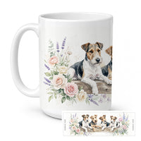 Fox Terrier Ceramic Coffee Mug 15 oz Decorative Large C Handle Mug Cup for Tea, Cocoa Hot Chocolate