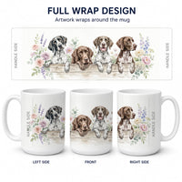 German Shorthaired Pointer Ceramic Coffee Mug 15 oz Decorative Large C Handle Mug Cup for Tea, Cocoa Hot Chocolate