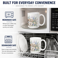 Havanese Ceramic Coffee Mug 15 oz Decorative Large C Handle Mug Cup for Tea, Cocoa Hot Chocolate
