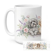 Havanese Ceramic Coffee Mug 15 oz Decorative Large C Handle Mug Cup for Tea, Cocoa Hot Chocolate