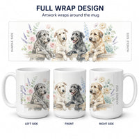 Irish Wolfhound Ceramic Coffee Mug 15 oz Decorative Large C Handle Mug Cup for Tea, Cocoa Hot Chocolate