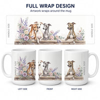 Italian Greyhound Ceramic Coffee Mug 15 oz Decorative Large C Handle Mug Cup for Tea, Cocoa Hot Chocolate