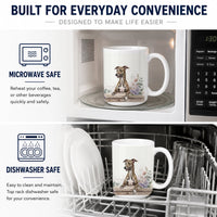 Italian Greyhound Ceramic Coffee Mug 15 oz Decorative Large C Handle Mug Cup for Tea, Cocoa Hot Chocolate