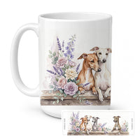 Italian Greyhound Ceramic Coffee Mug 15 oz Decorative Large C Handle Mug Cup for Tea, Cocoa Hot Chocolate