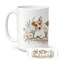 Jack Russell Terrier Ceramic Coffee Mug 15 oz Decorative Large C Handle Mug Cup for Tea, Cocoa Hot Chocolate