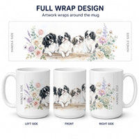 Japanese Chin Ceramic Coffee Mug 15 oz Decorative Large C Handle Mug Cup for Tea, Cocoa Hot Chocolate