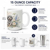 Labradoodle Ceramic Coffee Mug 15 oz Decorative Large C Handle Mug Cup for Tea, Cocoa Hot Chocolate