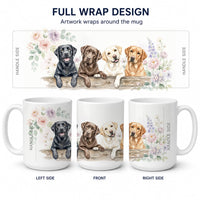 Labrador Retriever Ceramic Coffee Mug 15 oz Decorative Large C Handle Mug Cup for Tea, Cocoa Hot Chocolate