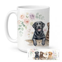 Labrador Retriever Ceramic Coffee Mug 15 oz Decorative Large C Handle Mug Cup for Tea, Cocoa Hot Chocolate