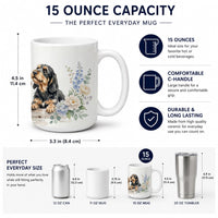 Otterhound Ceramic Coffee Mug 15 oz Decorative Large C Handle Mug Cup for Tea, Cocoa Hot Chocolate