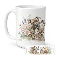 Pit Bull Terrier Ceramic Coffee Mug 15 oz Decorative Large C Handle Mug Cup for Tea, Cocoa Hot Chocolate