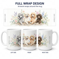 Poodle Ceramic Coffee Mug 15 oz Decorative Large C Handle Mug Cup for Tea, Cocoa Hot Chocolate