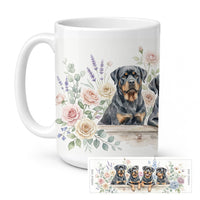 Rottweiler Ceramic Coffee Mug 15 oz Decorative Large C Handle Mug Cup for Tea, Cocoa Hot Chocolate