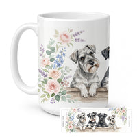 Schnauzer Ceramic Coffee Mug 15 oz Decorative Large C Handle Mug Cup for Tea, Cocoa Hot Chocolate