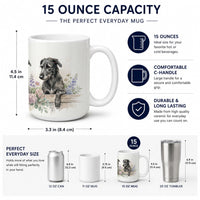 Scottish Deerhound Ceramic Coffee Mug 15 oz Decorative Large C Handle Mug Cup for Tea, Cocoa Hot Chocolate