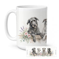 Scottish Deerhound Ceramic Coffee Mug 15 oz Decorative Large C Handle Mug Cup for Tea, Cocoa Hot Chocolate