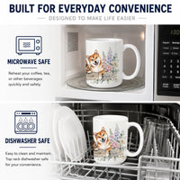 Shiba Inu Ceramic Coffee Mug 15 oz Decorative Large C Handle Mug Cup for Tea, Cocoa Hot Chocolate