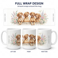 Vizsla Ceramic Coffee Mug 15 oz Decorative Large C Handle Mug Cup for Tea, Cocoa Hot Chocolate