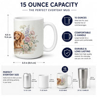 Vizsla Ceramic Coffee Mug 15 oz Decorative Large C Handle Mug Cup for Tea, Cocoa Hot Chocolate