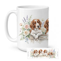Welsh Springer Spaniel Ceramic Coffee Mug 15 oz Decorative Large C Handle Mug Cup for Tea, Cocoa Hot Chocolate