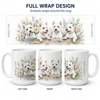 Westie Ceramic Coffee Mug 15 oz Decorative Large C Handle Mug Cup for Tea, Cocoa Hot Chocolate