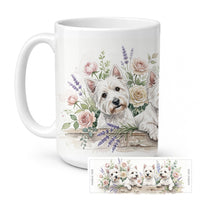 Westie Ceramic Coffee Mug 15 oz Decorative Large C Handle Mug Cup for Tea, Cocoa Hot Chocolate