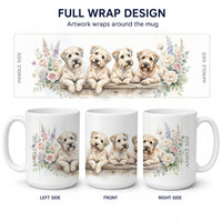 Wheaten Terrier Ceramic Coffee Mug 15 oz Decorative Large C Handle Mug Cup for Tea, Cocoa Hot Chocolate