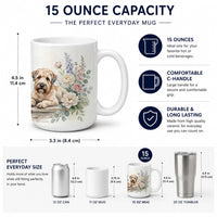 Wheaten Terrier Ceramic Coffee Mug 15 oz Decorative Large C Handle Mug Cup for Tea, Cocoa Hot Chocolate