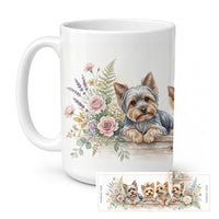 Yorkie Yorkshire Terrier Ceramic Coffee Mug 15 oz Decorative Large C Handle Mug Cup for Tea, Cocoa Hot Chocolate