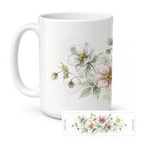 Anemones Ceramic Coffee Mug 15 oz Decorative Large C Handle Mug Cup for Tea, Cocoa Hot Chocolate