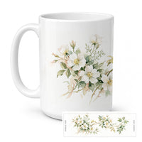 Cherokee Rose Ceramic Coffee Mug 15 oz Decorative Large C Handle Mug Cup for Tea, Cocoa Hot Chocolate