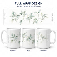 Dusty Miller Ceramic Coffee Mug 15 oz Decorative Large C Handle Mug Cup for Tea, Cocoa Hot Chocolate